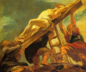 the raising of the cross 1621 Peter Paul Rubens religious Christian Oil Paintings